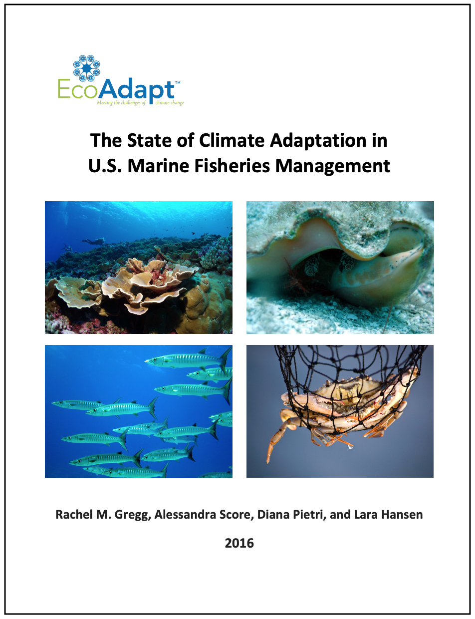 The	State	of	Climate	Adaptation	in										 U.S.	Marine	Fisheries Management